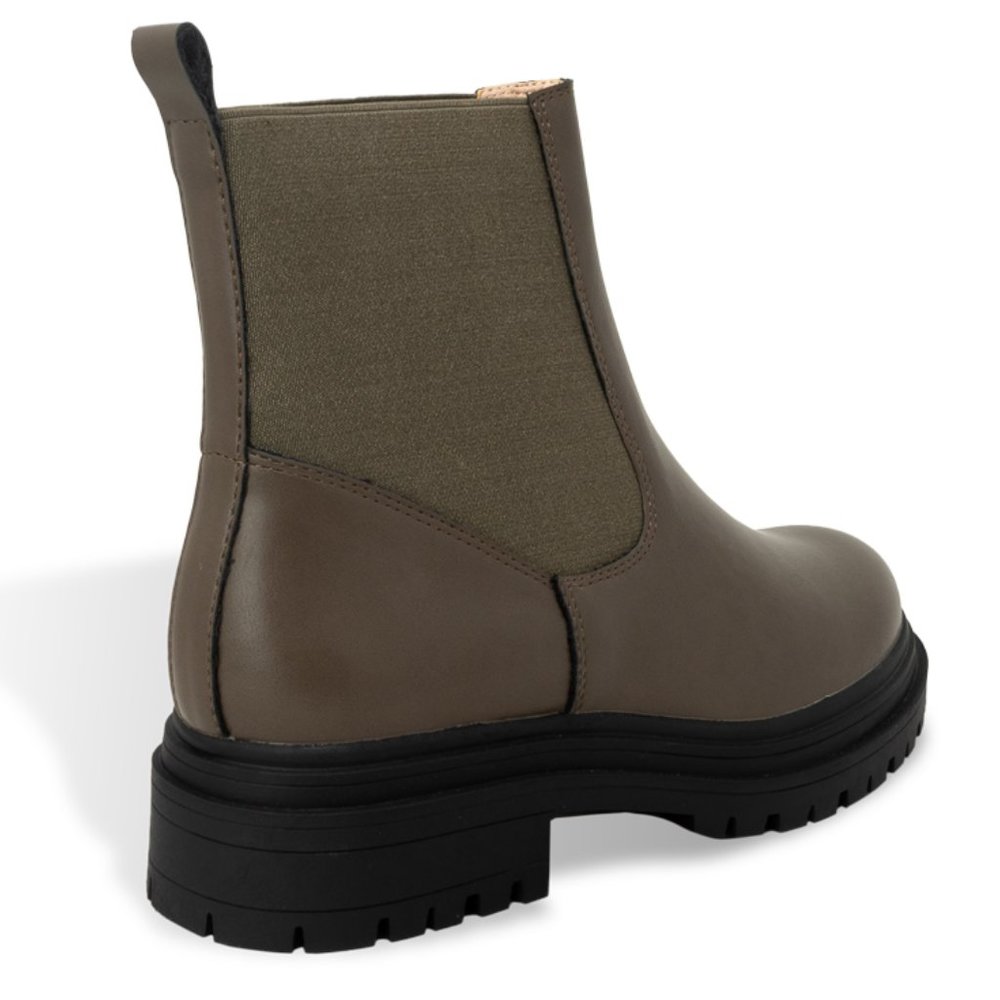 Women’s Chunky Chelsea Combat Ankle Booties - Picture 3 of 4